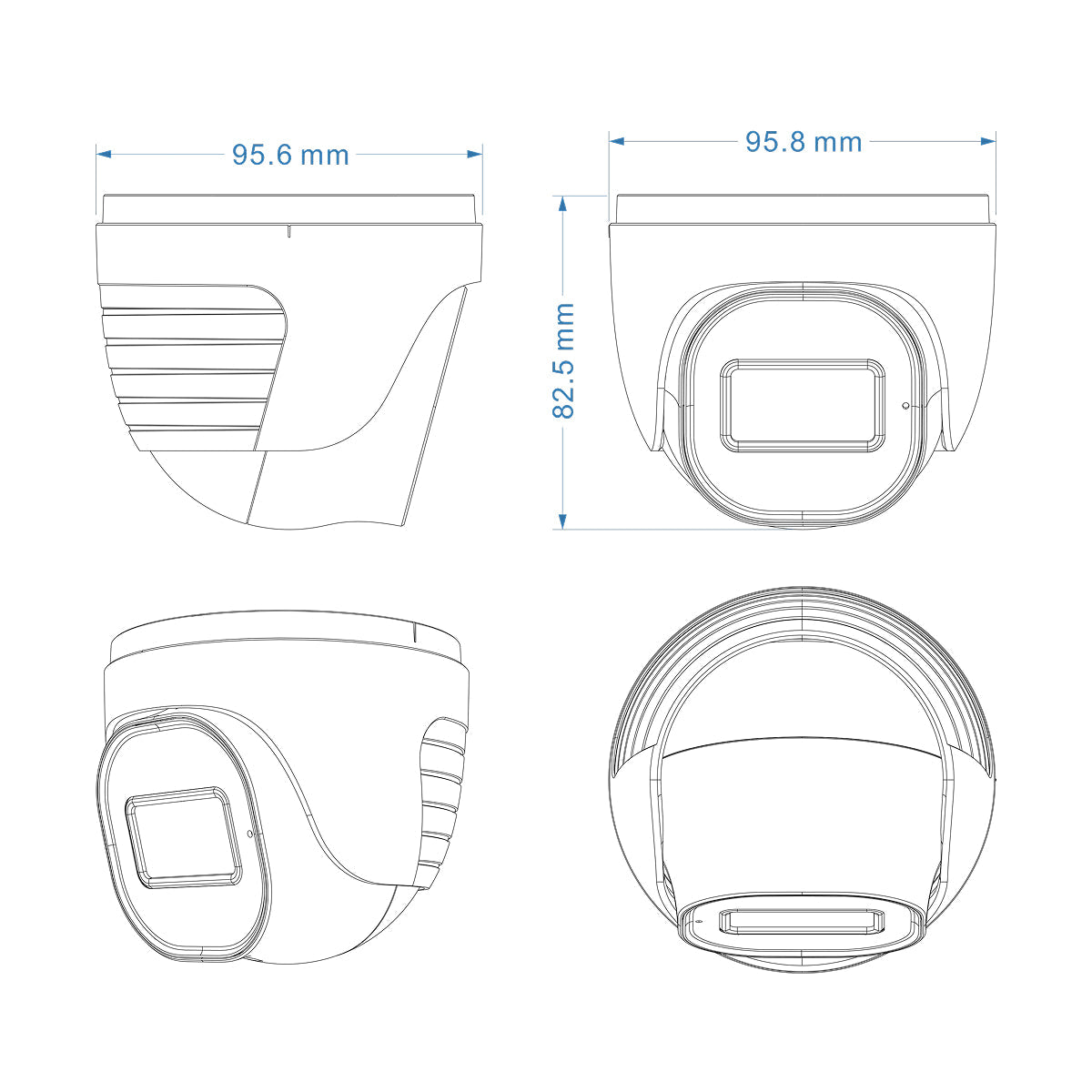 Cámara Domo IP Provision ISR 2MP 1080p IA DDA Micrófono PoE Luz Blanca IP67 (DH-320IPBN-28) - Fentec - Provision