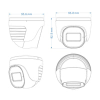 Cámara Domo IP Provision ISR 2MP 1080p IA DDA Micrófono PoE Luz Blanca IP67 (DH-320IPBN-28) - Fentec - Provision