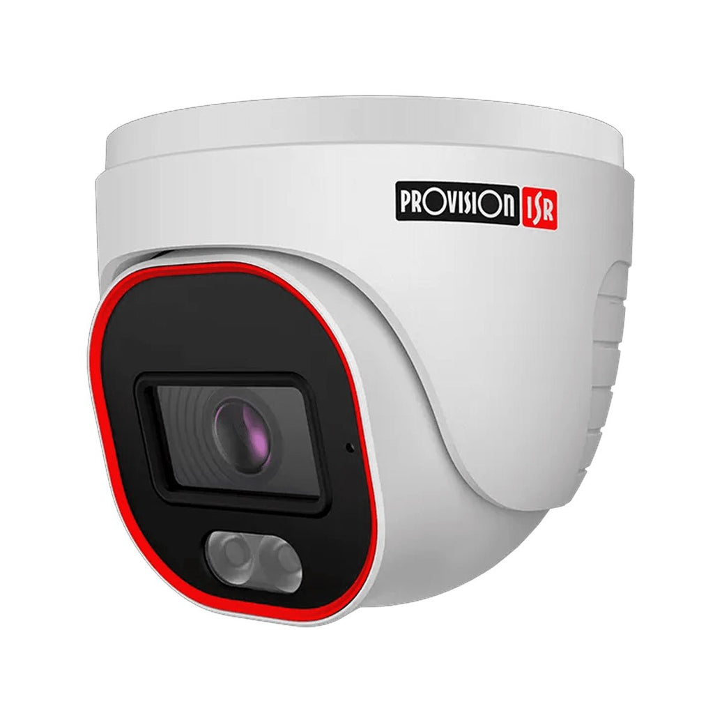 Cámara Domo IP Provision ISR 2MP 1080p IA DDA Micrófono PoE Luz Blanca IP67 (DH-320IPBN-28) - Fentec - Provision
