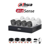 Kit de Videovigilancia Dahua 4 Canales 1MP con Inteligencia Artificial y Cables (KITXVR1B04-I/T/4-B1A11N) - Fentec - Dahua