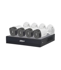 Kit de Videovigilancia Dahua 4 Canales 1MP con Inteligencia Artificial y Cables (KITXVR1B04-I/T/4-B1A11N) - Fentec - Dahua