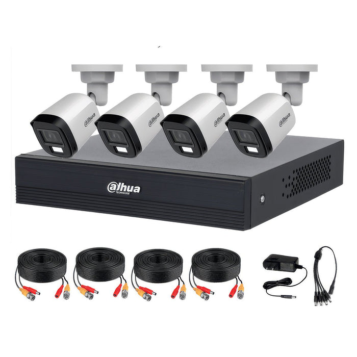 Kit de Videovigilancia Dahua 4 Canales 2MP con Audio, Iluminación Dual e Inteligencia Artificial (DH-KIT/XVR1B04-I/T/4-B1A21N) - Fentec - Dahua